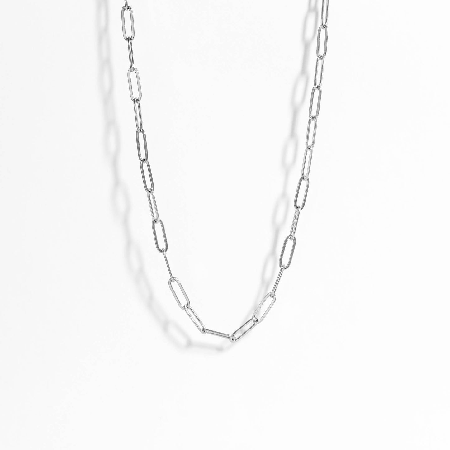 Stainless Steel Paperclip Chain Necklace