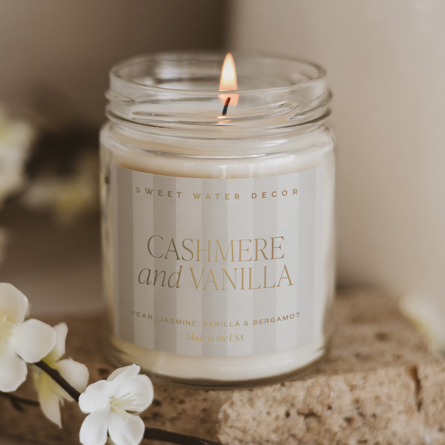 Cashmere and Vanilla 9 oz Soy Candle