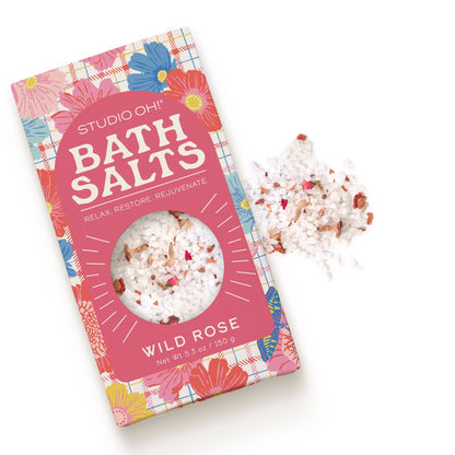 Wild Rose Plaid Blossoms Scented Bath Salts