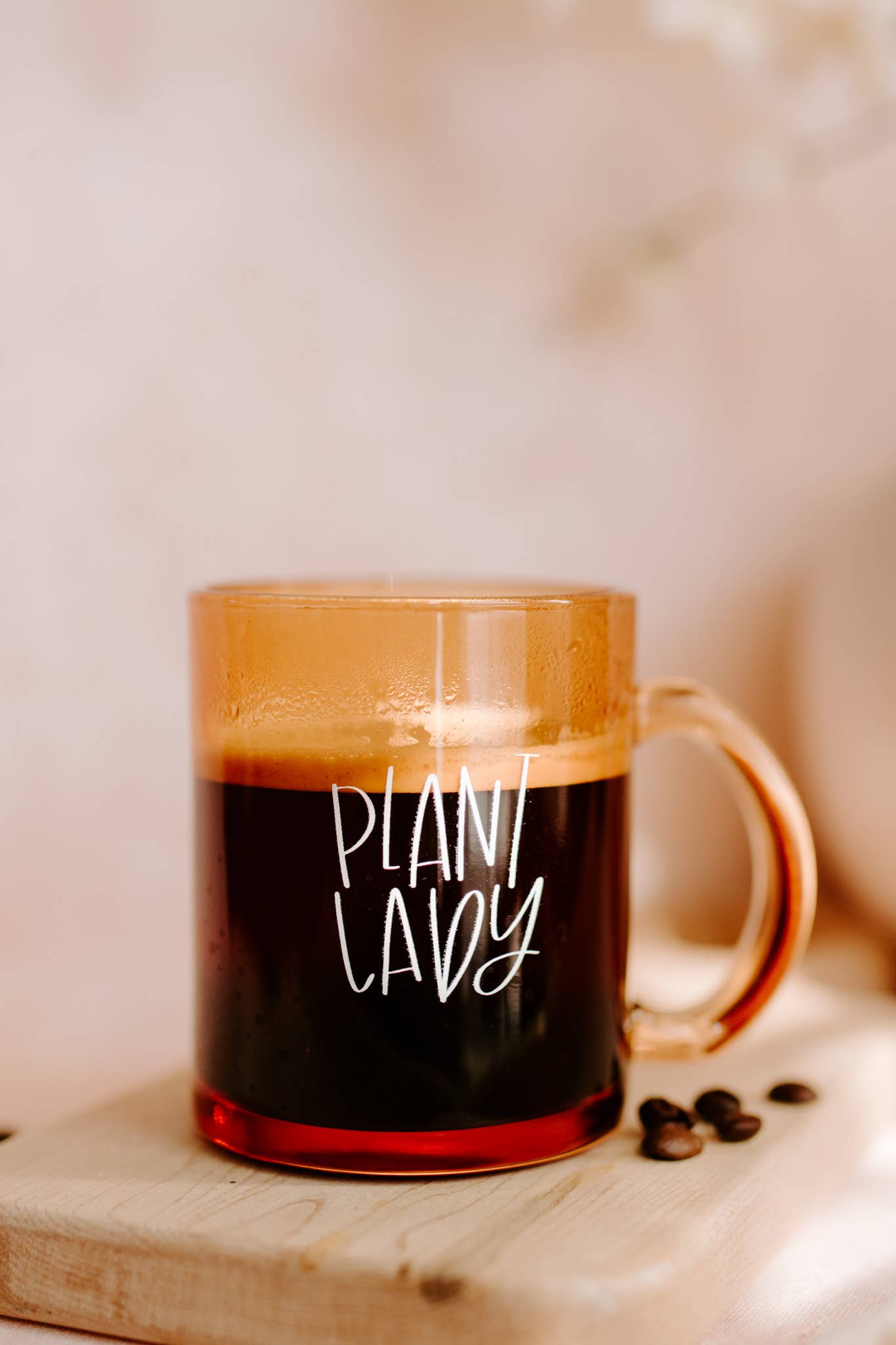 Plant Lady Glass Mug: 14 oz