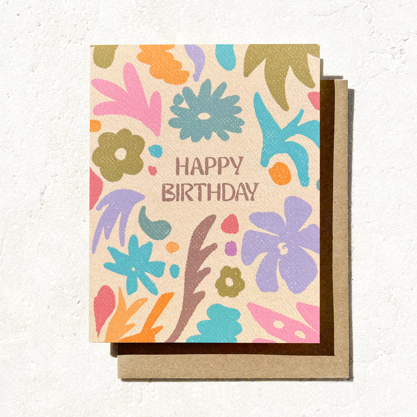 Floral Birthday Card - Happy Birthday - Fall Greeting Card