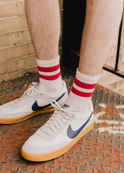 The Mono Stripe Quarter Crew Socks