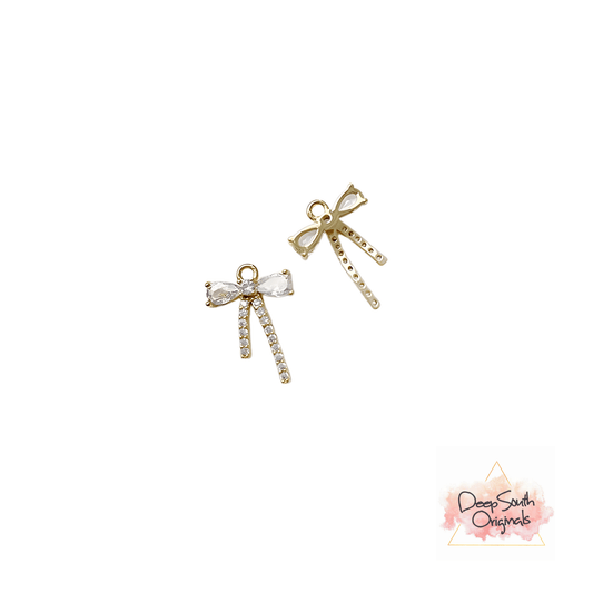 Elegant Ribbon Charm Gold-Filled