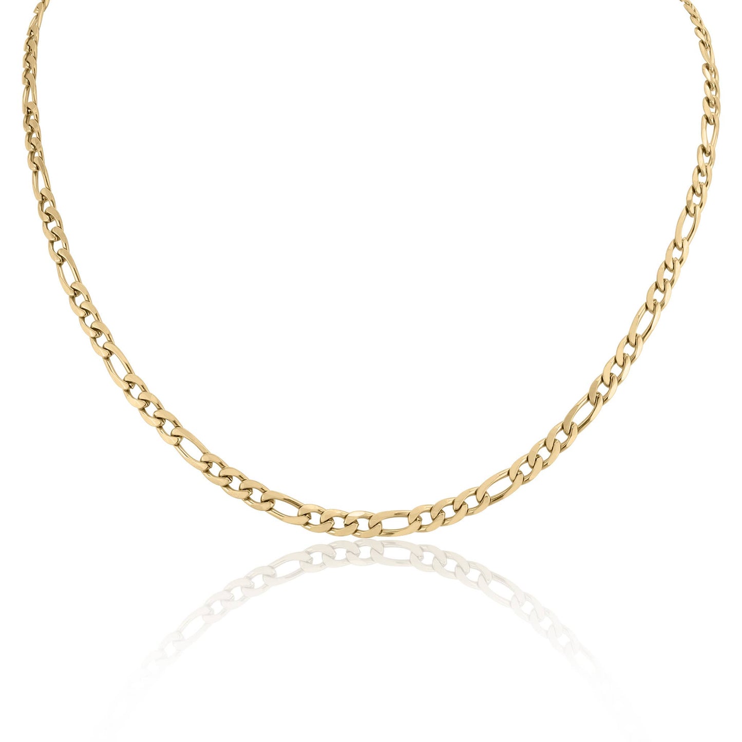 18K Gold Figaro Chain Necklace