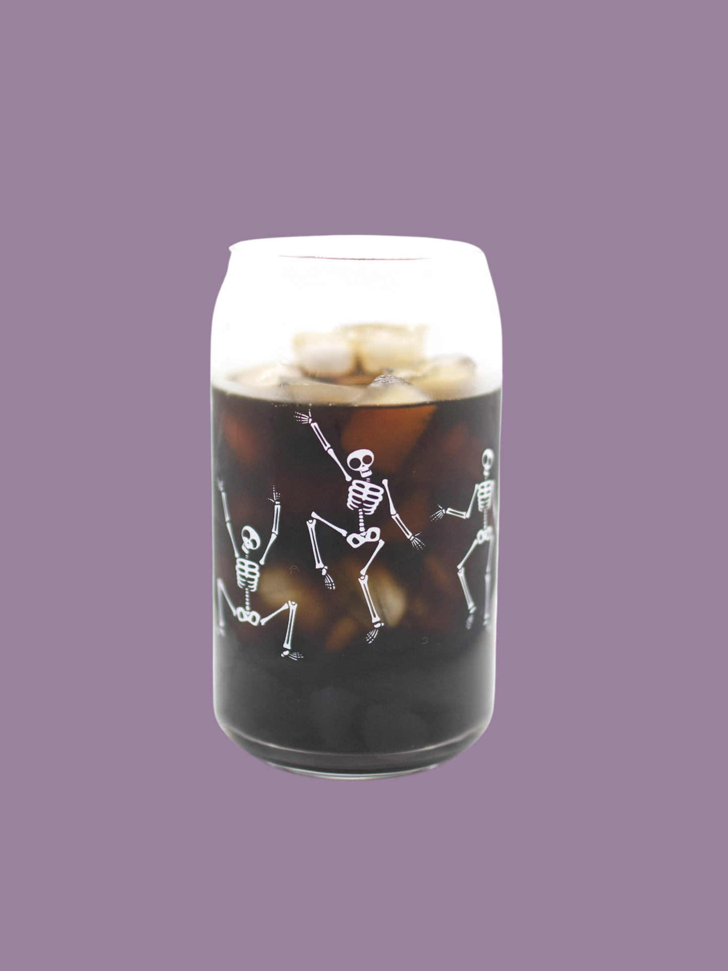 Dancing Skeleton Glass Cup: 16 oz