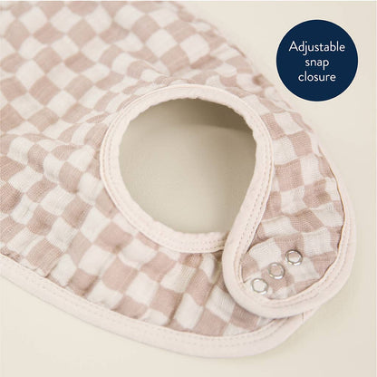 Taupe Checker Itzy Bibs™