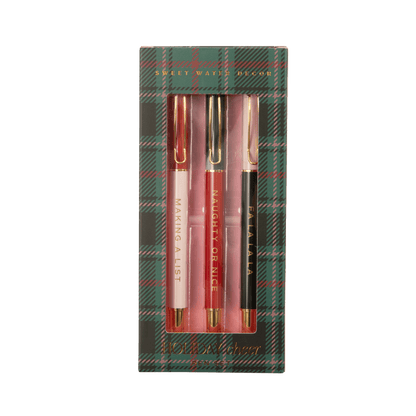 Holiday Cheer Metal Pen Set - Stocking Stuffers, Gifts