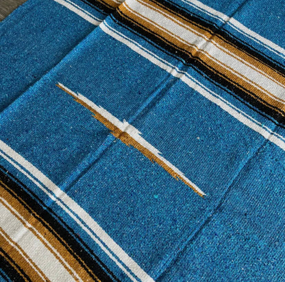 Blue Sunset Baja Diamond Yoga Blanket