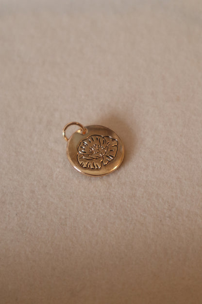 Poppy Coin Charm