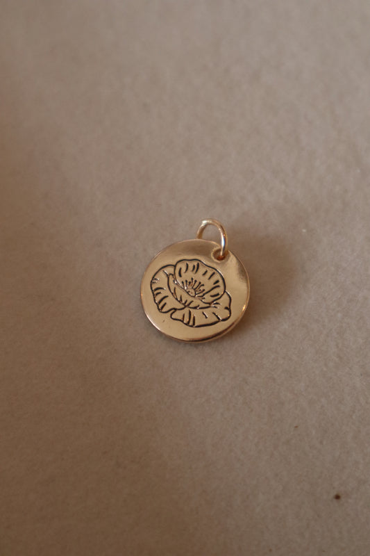 Poppy Coin Charm