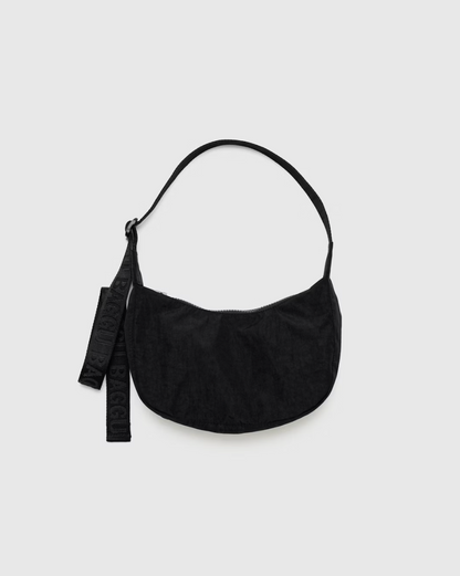 Black Small Nylon Crescent Bag