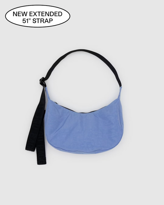 Cornflower Small Nylon Crescent Bag