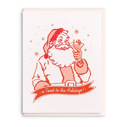 Holiday Toast, Letterpress Christmas Card