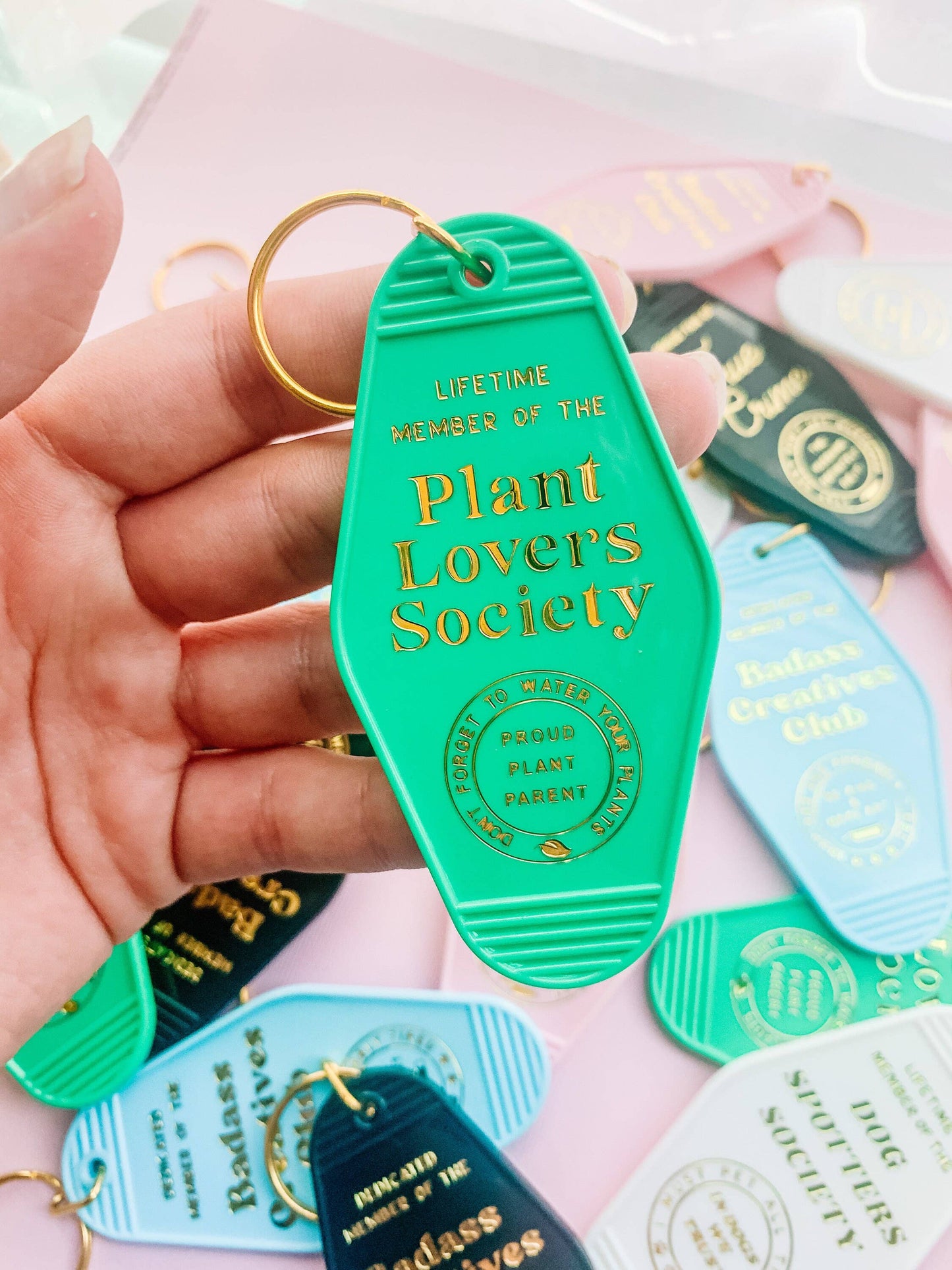 Plant Lovers Society Motel Keychain
