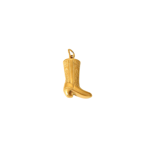 Western Boot Charm - 18k Stainless Steel