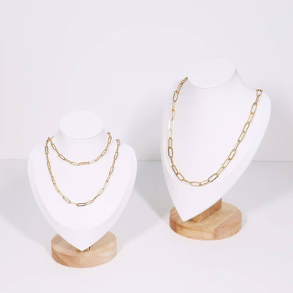 18" 18K Gold Paperclip Chain Necklace