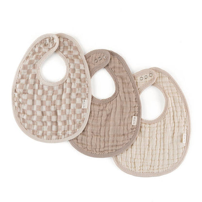 Taupe Checker Itzy Bibs™
