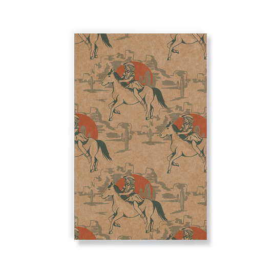 Pretty Cowgirl Kraft Notebook