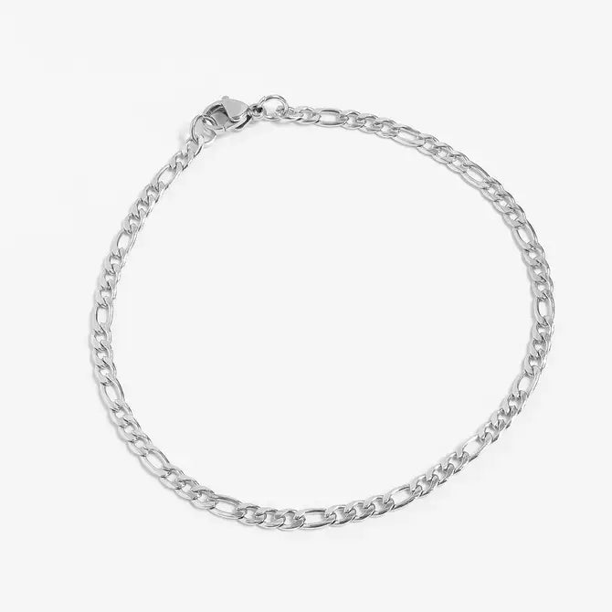 Stainless Steel Figaro Chain Bracelet