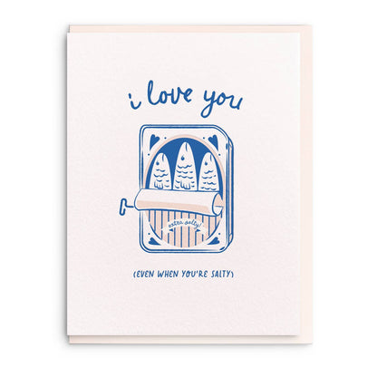 Salty - Letterpress Valentine Greeting Card