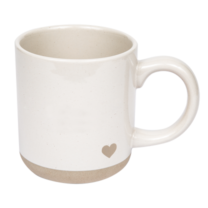 Heart Stoneware Coffee Mug