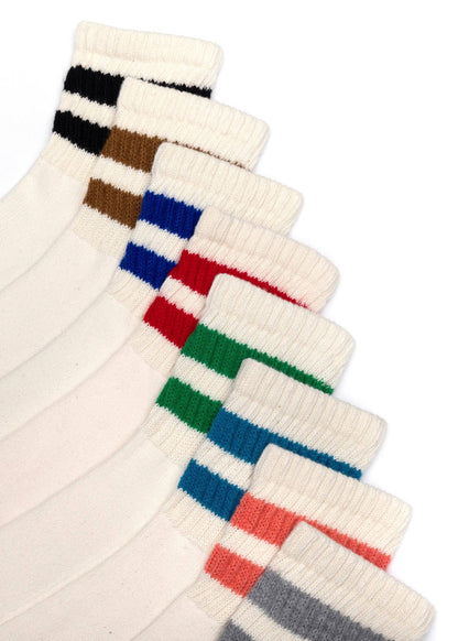 The Mono Stripe Quarter Crew Socks