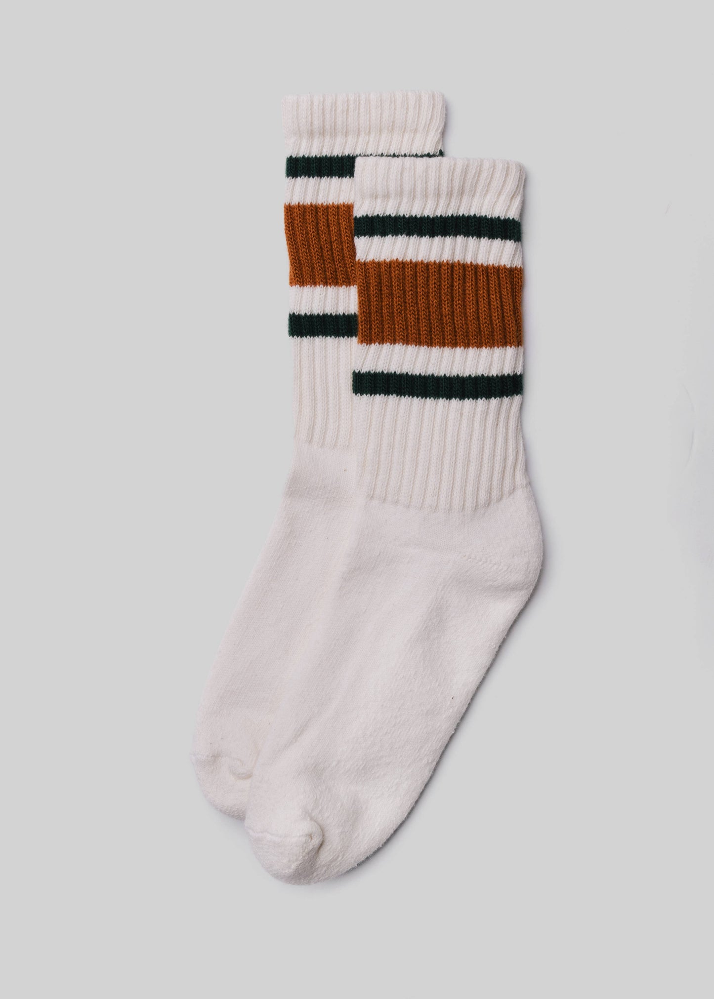 The Retro Stripe: Grey heather/brown / One Size