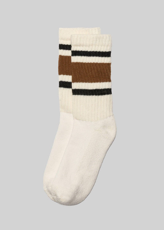 The Retro Stripe: Brown/charcoal / One Size