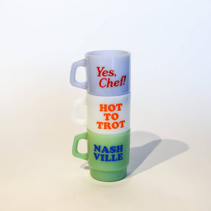 Hot to Trot Stackable Retro Mug (Shortie 8oz)