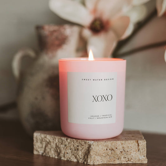 XOXO 15 oz Soy Candle, Matte Jar - Valentine's Day