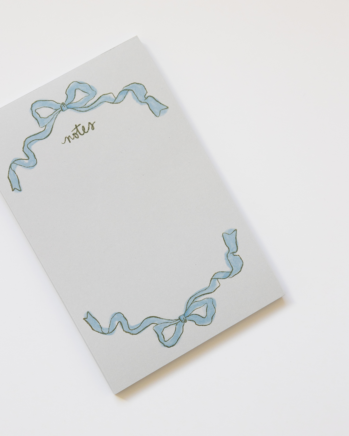 Blue Ribbon Bow Notepad