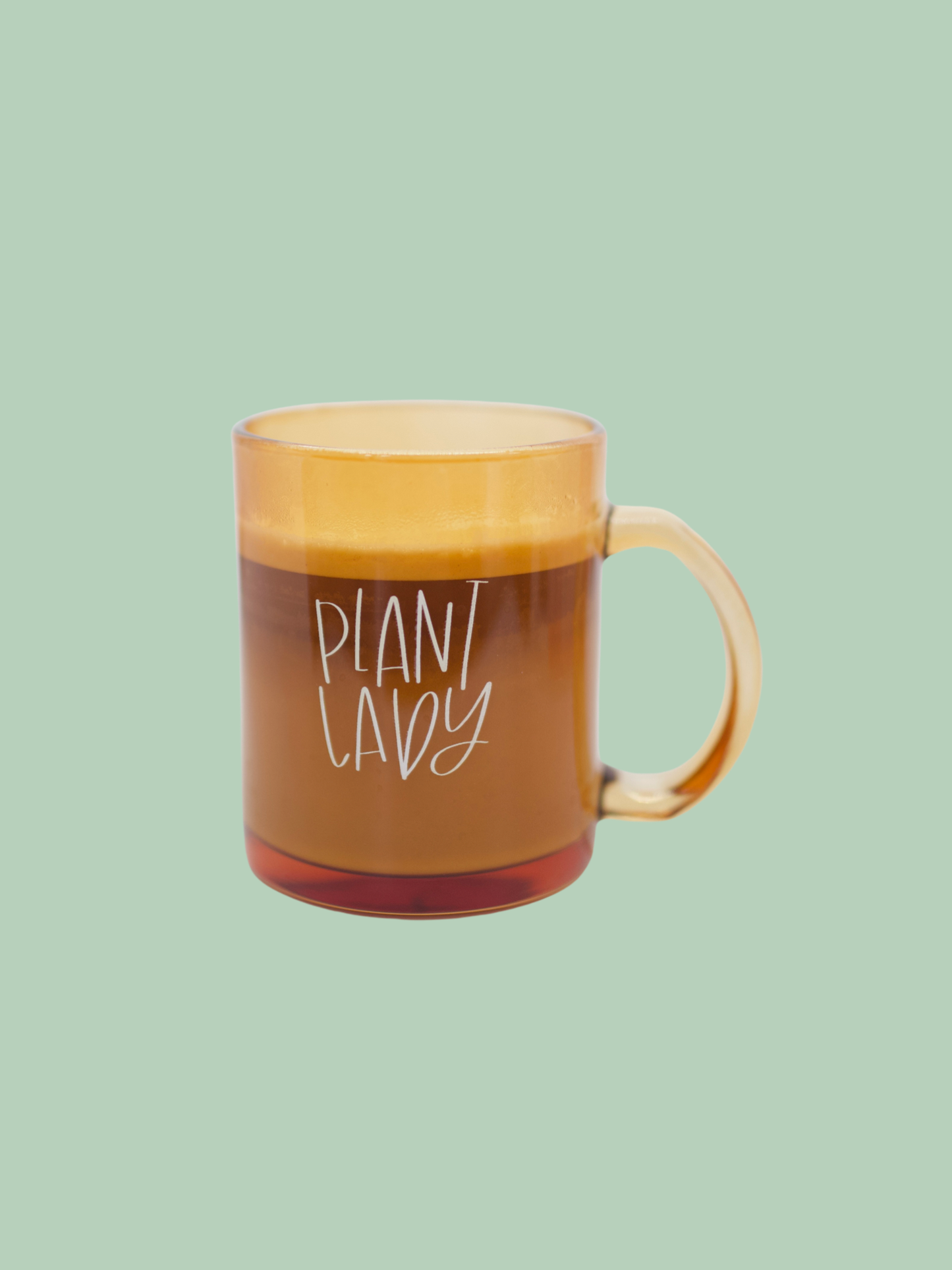 Plant Lady Glass Mug: 14 oz