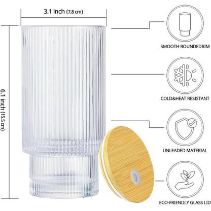 Fluted Vintage Ripple Glass