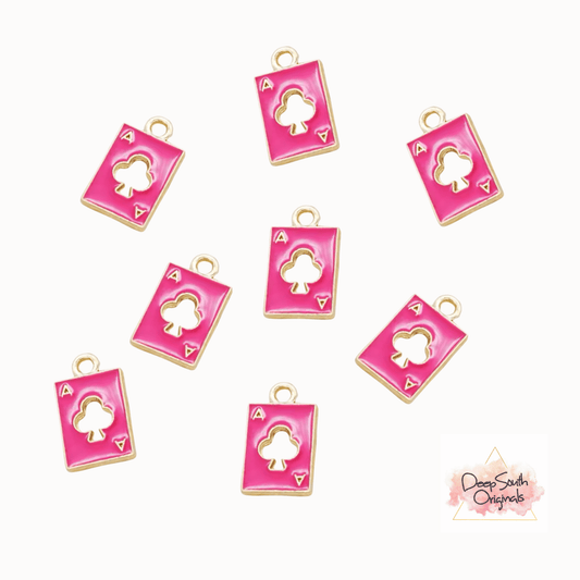 Rose Playing Card Charms