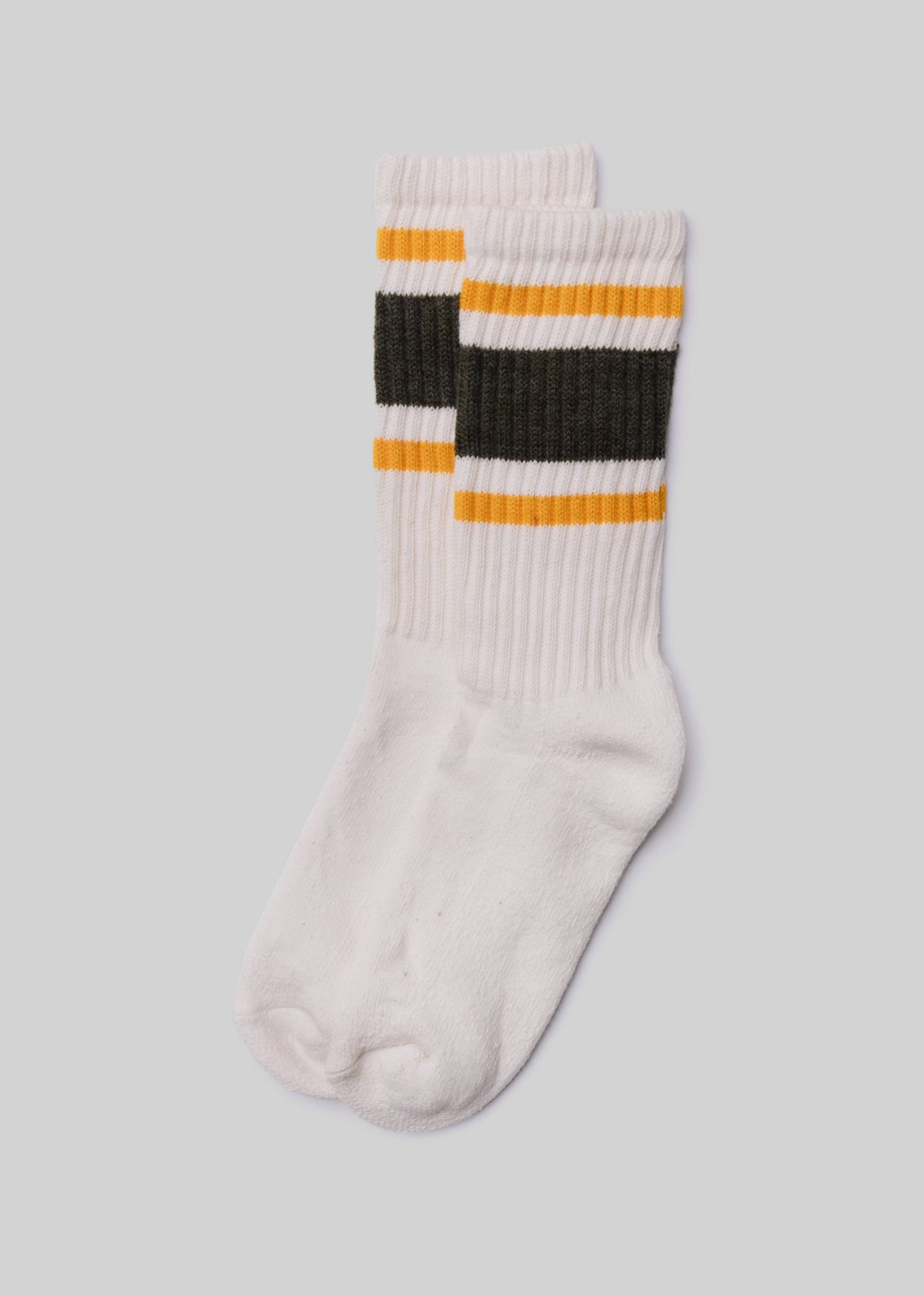 The Retro Stripe: Grey heather/brown / One Size
