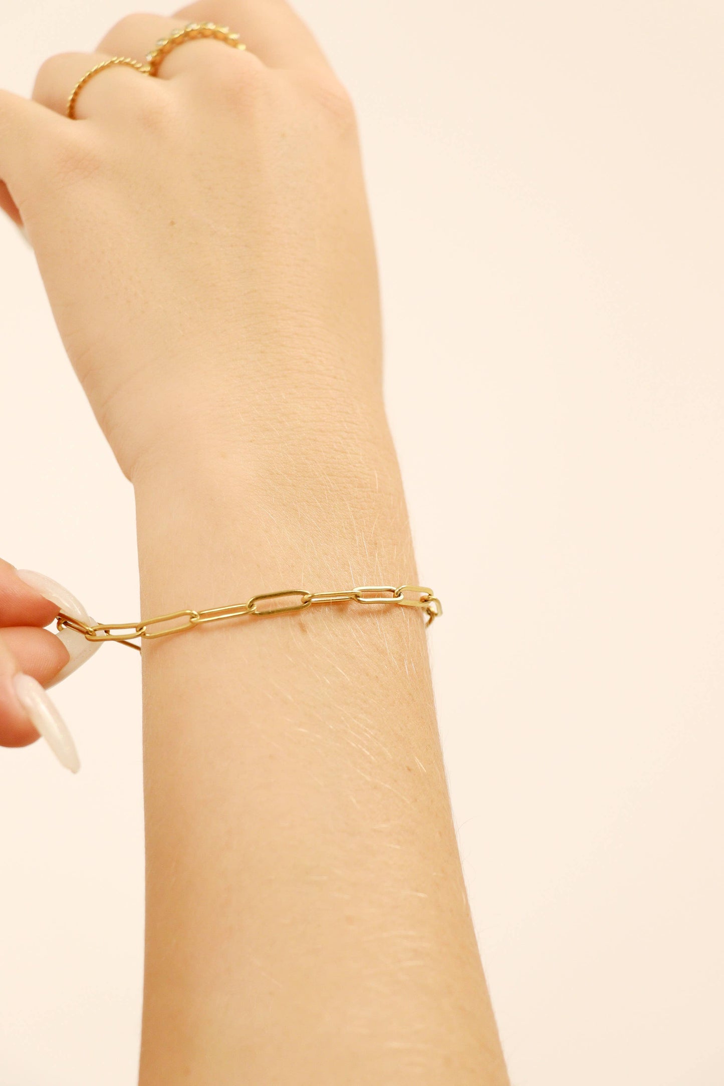 Stainless Steel Paperclip Chain Bracelet