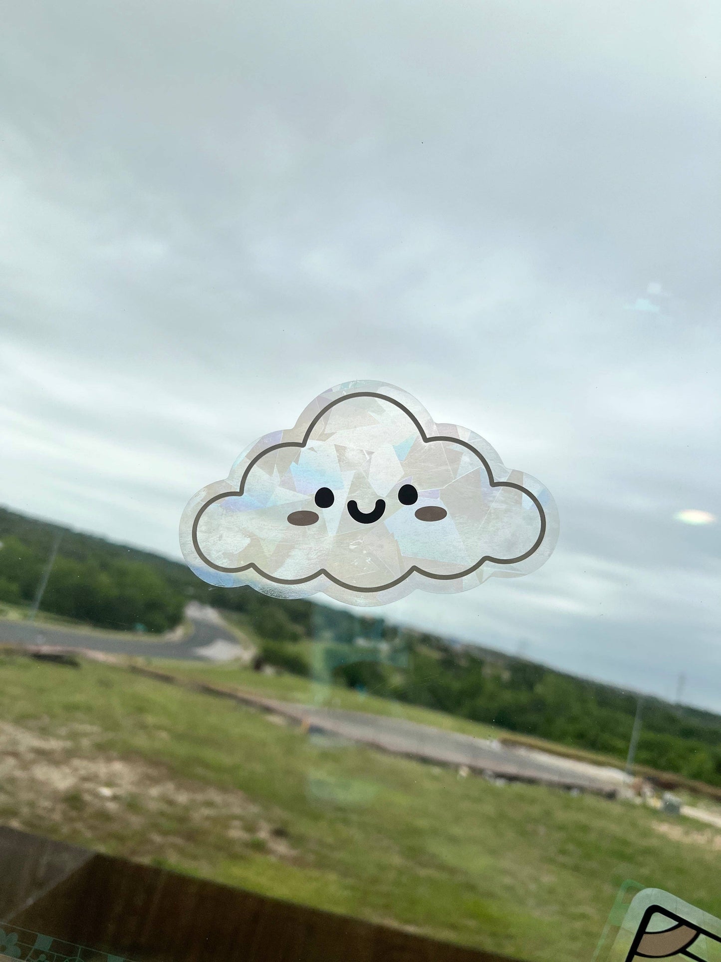 Happy Cloud Suncatcher Window Decal
