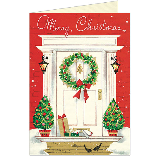 Merry Christmas Home Single Greeting Card & Envelope