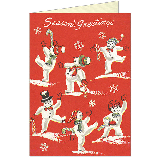 Snowmen Single Greeting Card & Envelope