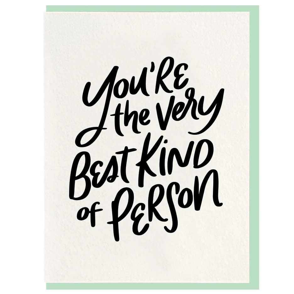 Best Person - Letterpress Card