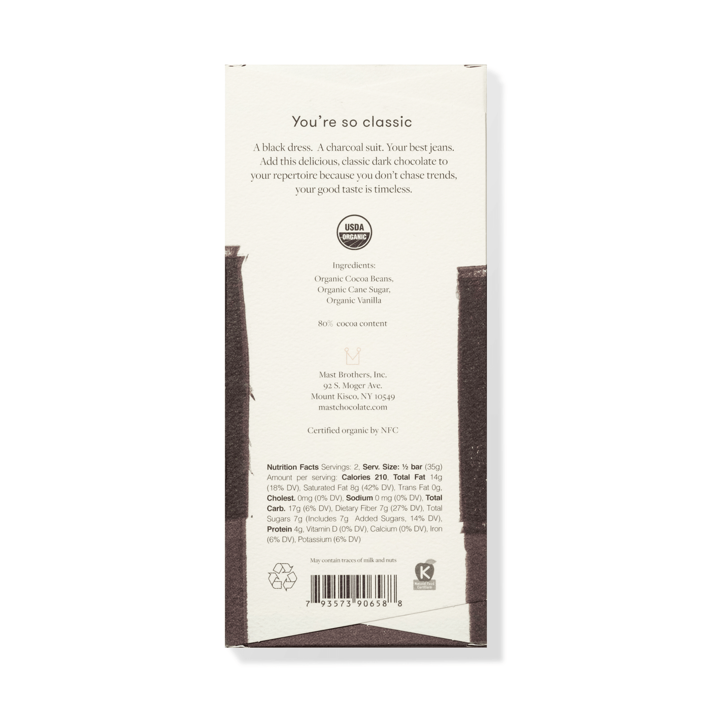 Dark Chocolate - Classic (70g / 2.5oz)