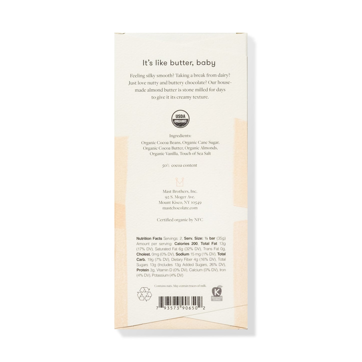 Almond Butter Chocolate - Classic (70g / 2.5oz)