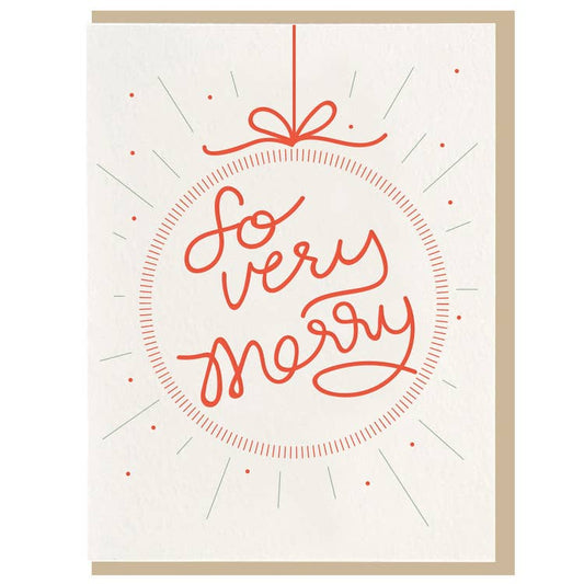 So Very Merry - Letterpress Card