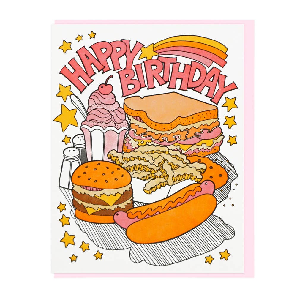 POS de comida rápida de cumpleaños