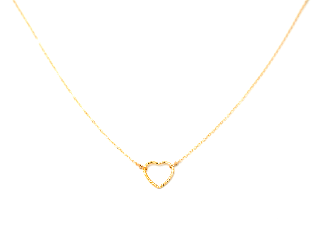 Small Shimmer Heart Necklace