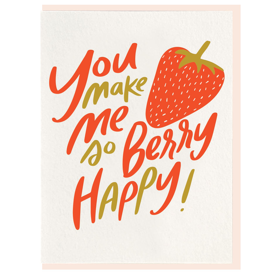 Berry Happy - Letterpress Card