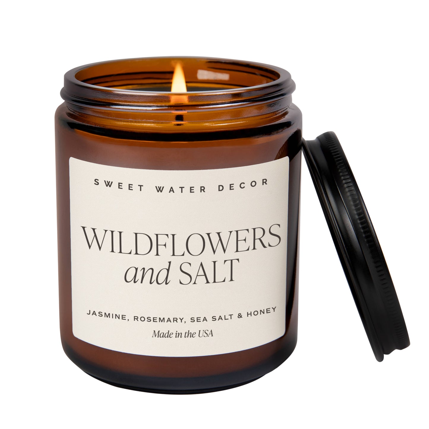 Amber Wildflowers and Salt Soy Candle