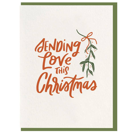Enviar amor Navidad - tarjeta de tipografía