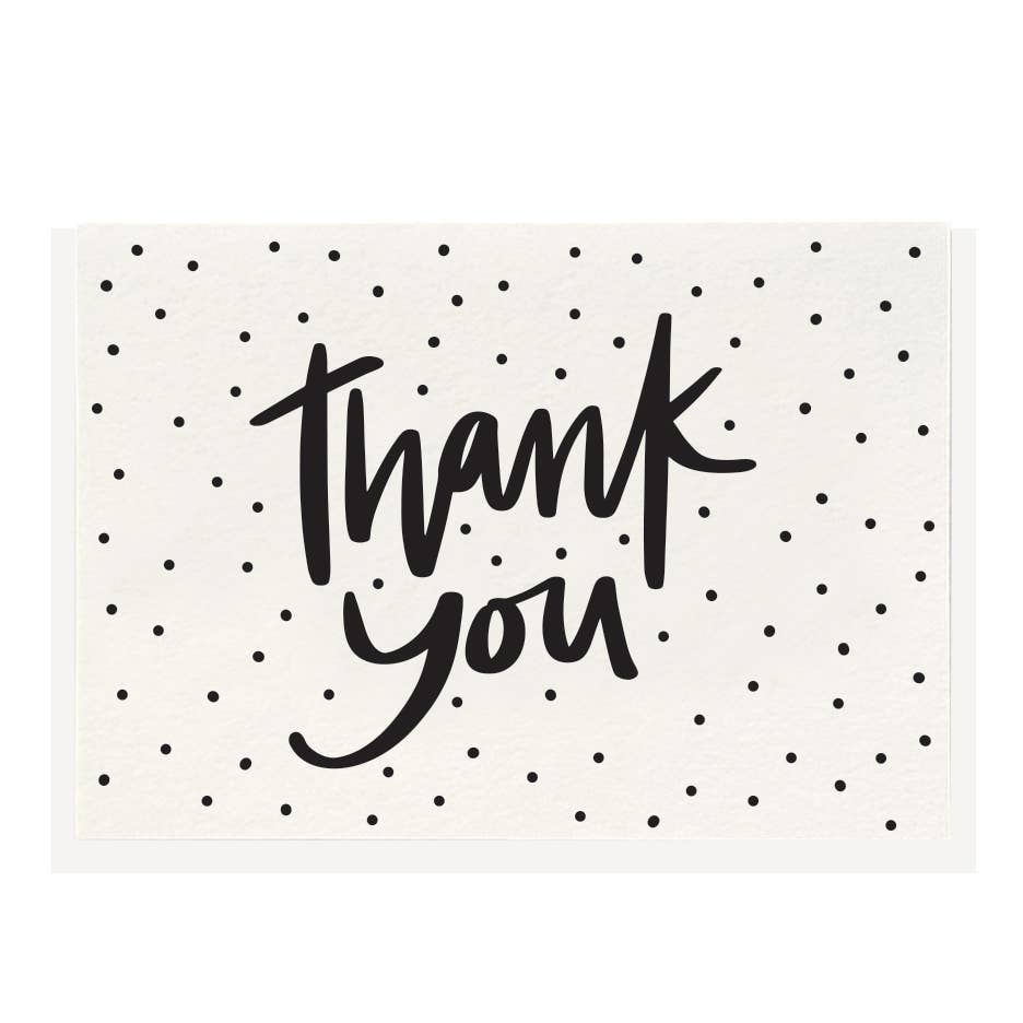 Thank You Dots - Letterpress Greeting Card