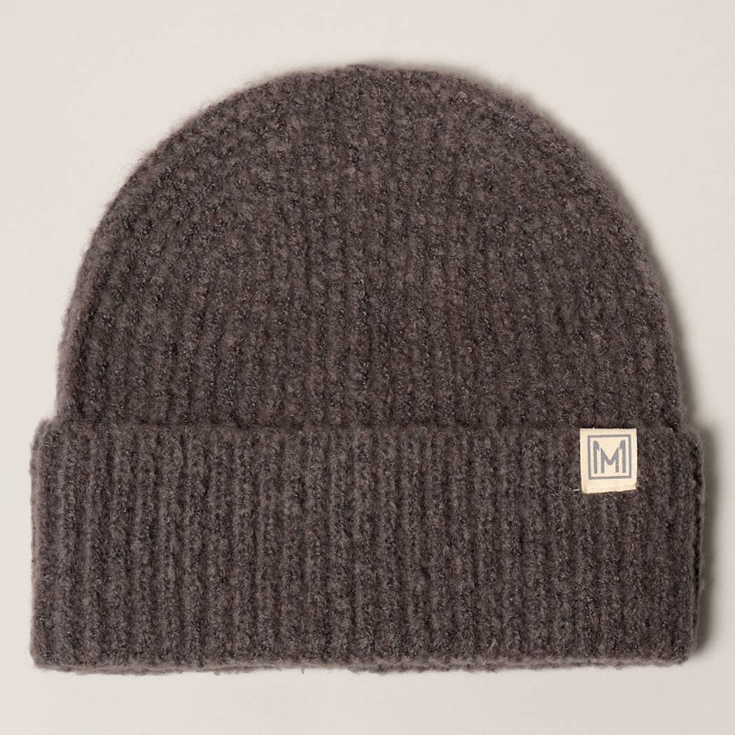 Charcoal Soft Ribbed Beanie